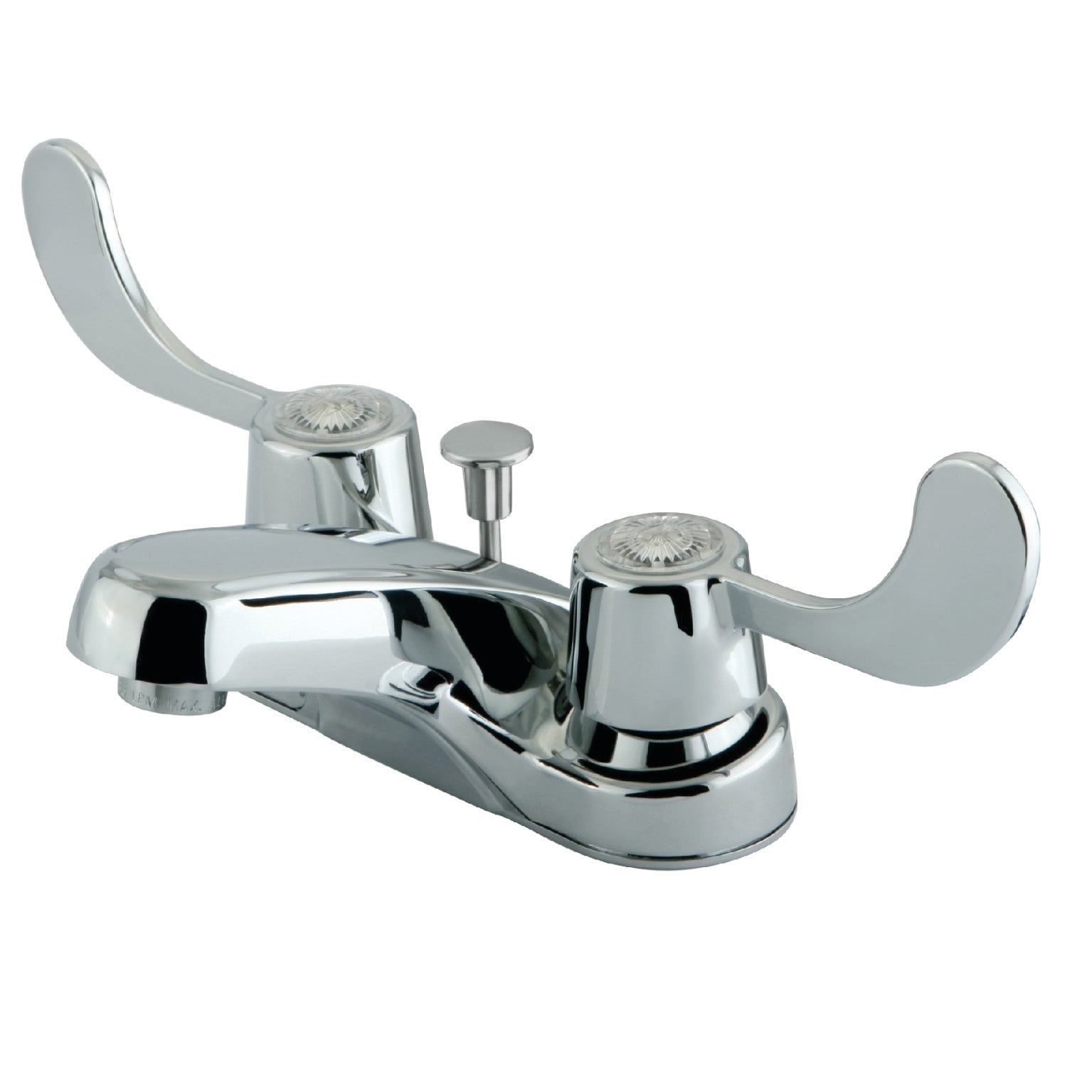 Kingston Tulare KB181 - Vista Double-Handle 3-Hole Deck Mount 4-Inch Centerset Bathroom Faucet with ABS Pop-Up Drain, Polished Chrome — image 1